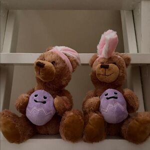 Adorable Brown Teddy Bears with Pink Accessories